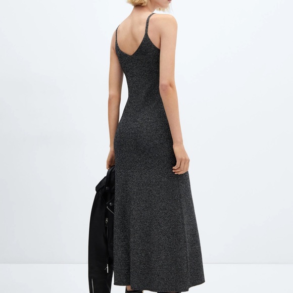 MANGO Long lurex dress NEW - Picture 1 of 14
